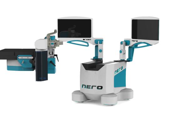 3D model of the NERO neurosurgical robot.