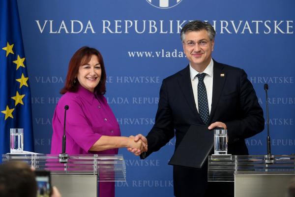 Potpredsjednica Šuica najavila je isplatu Hrvatskoj prve rate u iznosu od 700 milijuna EUR u okviru Mehanizma za oporavak i otpornost